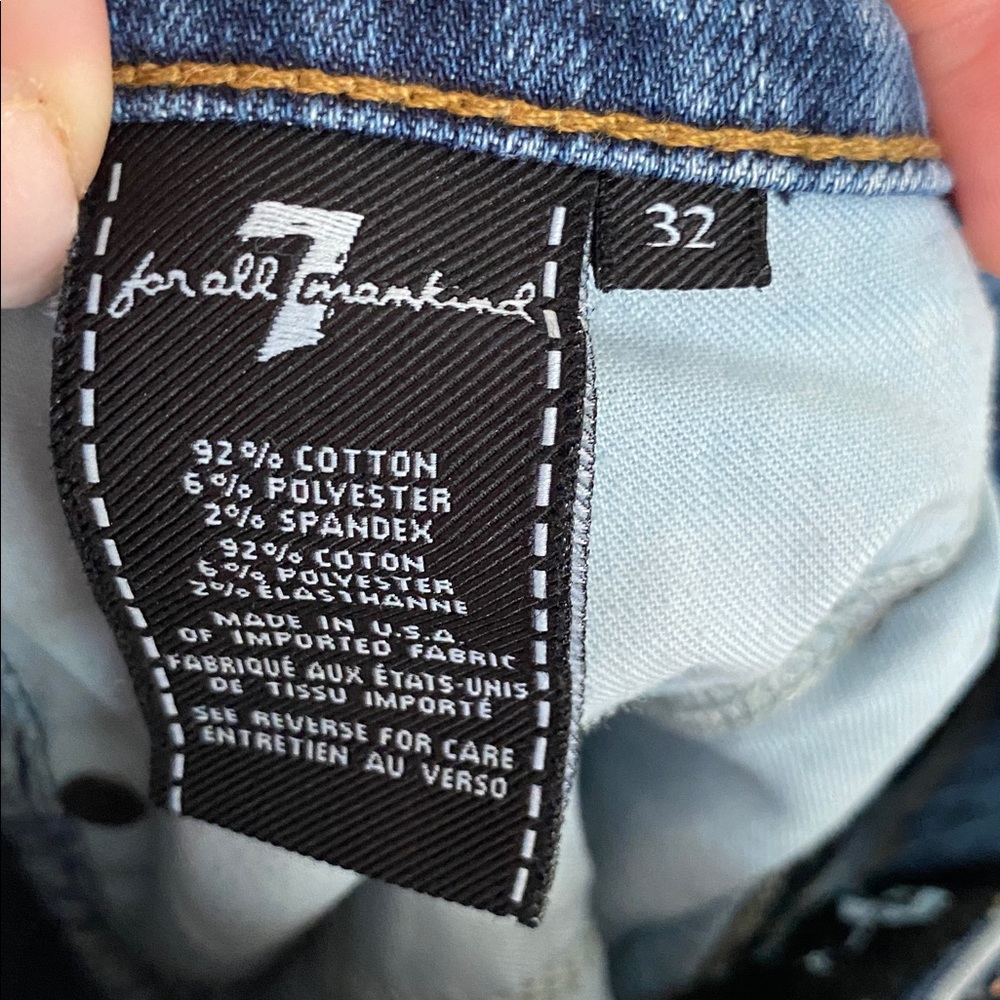 7 For All Mankind Men's Austyn Classic Blue Straight Leg Jeans Denim Size 32 - Picture 7 of 9